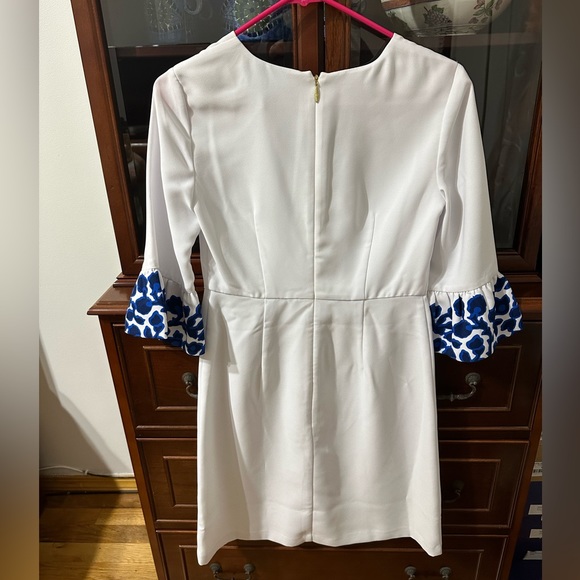 Rare Draper James Magnolia Trim White Dress - Picture 4 of 5